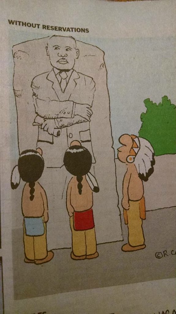 clahchischiligi's tweet photo. #MLKDay2016 #withoutreservations #ricardocate #nativecartoonist https://t.co/GvTCUx8K3r
