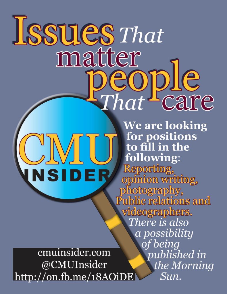We are looking for reporters, photographers, opinion writers, videographers and public relations majors.