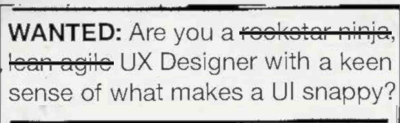 Techead_IT's tweet photo. #uxjobs Lean Agile Rockstar Ninjas not required.  You the other 75%?  Tweet Amanda @ILove2Recruit to find out more! https://t.co/jQDi7iU7P4