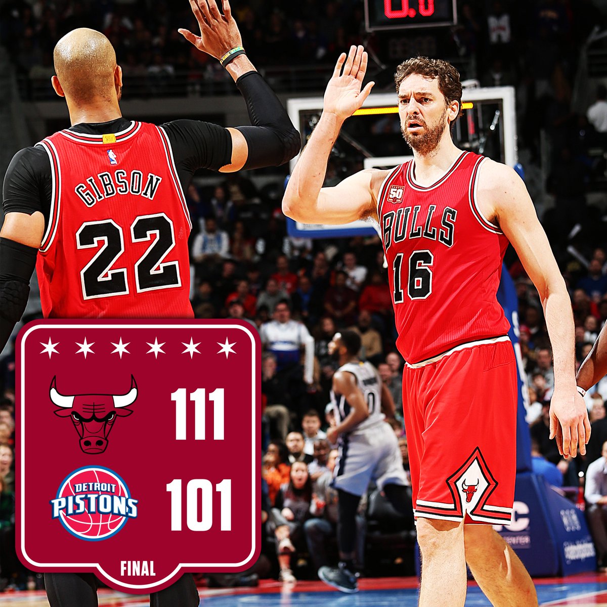 chicagobulls's tweet photo. #BullsWin 

Pau Gasol #NBAVote https://t.co/koJCrw7Ve6