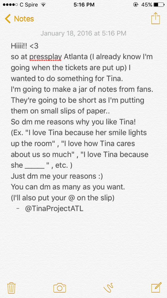 TinaProjectATL's tweet image. :)