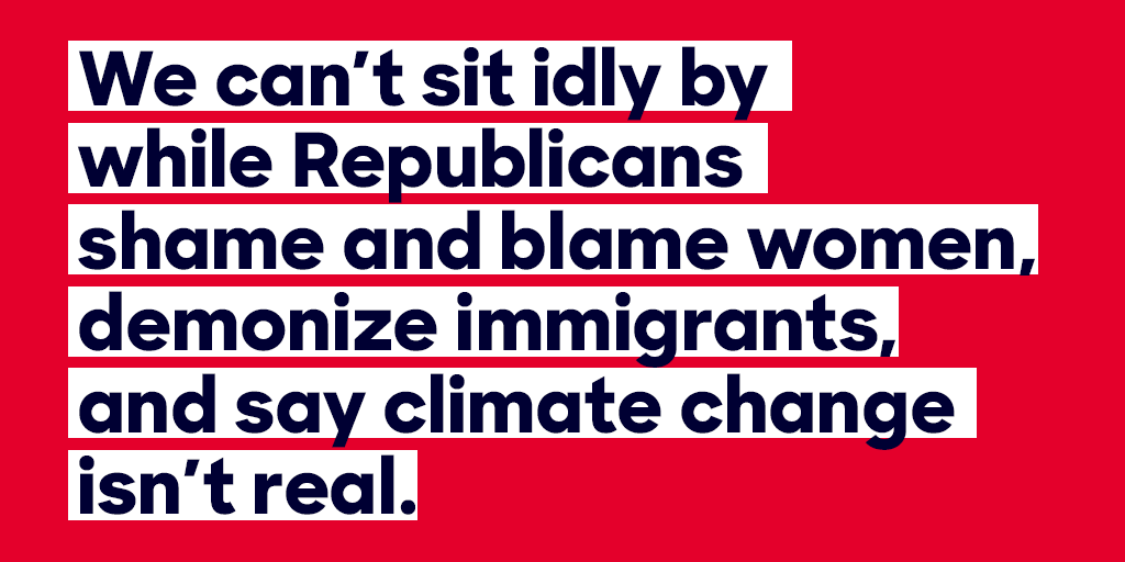 HillaryClinton's tweet photo. The next president has to be able to stand up to Republicans and stop their backward agenda. https://t.co/GBAmiJ8Pm9