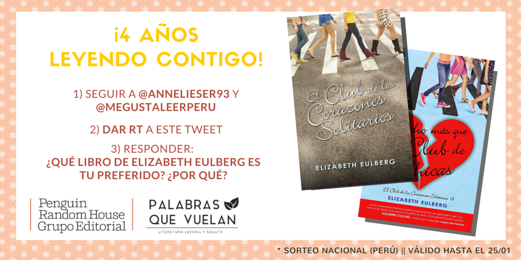 palabrasqv's tweet photo. ¡Estamos de aniversario! Y gracias a @megustaleerperu sorteamos este pack de Elizabeth Eulberg. ¿Te apuntas? 😉 https://t.co/7e0WEmflFF