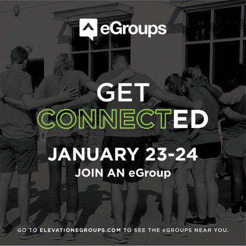 ElevationRH's tweet image. THIS WEEKEND! Join an eGroup, meet great people. Life is better with good friends. Get connected this Sunday!