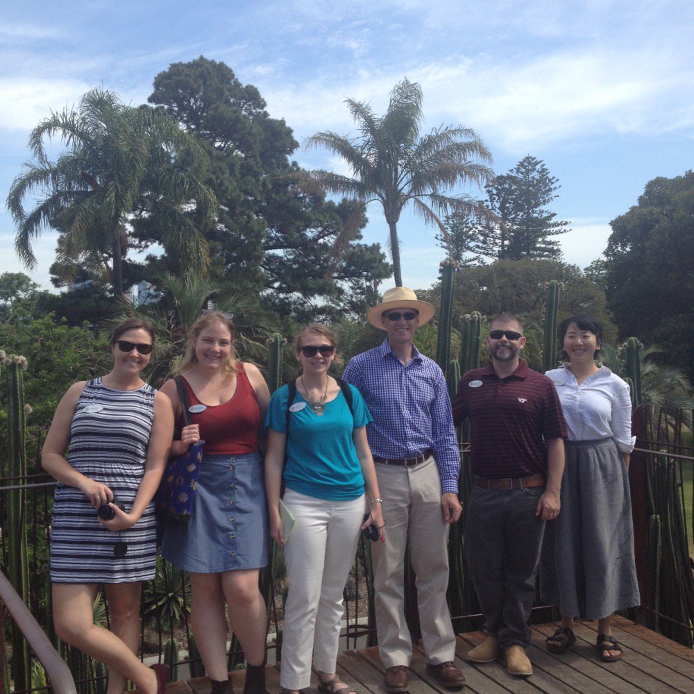 ElizabethTau's tweet photo. LGP Fellows with Chris Cole @RBG_Victoria Guilefoyle's Volcano, loving this garden! #LGPDownUnder https://t.co/9xcvBDMIs2