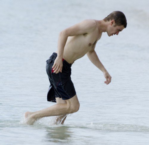 why does he walk like he about to fall over