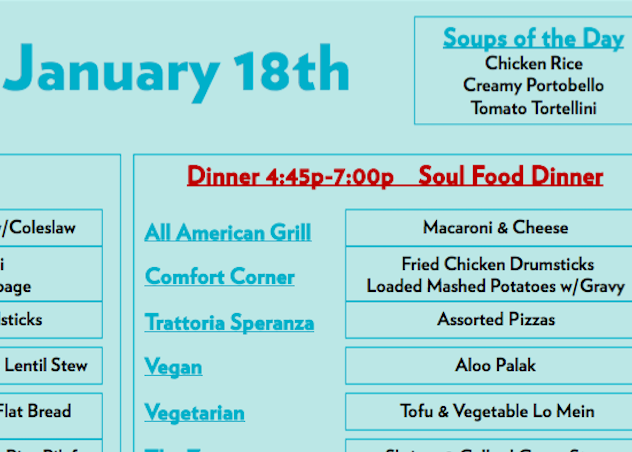 totalfratmove's tweet photo. Hope College Is Apparently Celebrating MLK Day By Serving Fried Chicken, Collard Greens: https://t.co/HbMNWhS7JJ https://t.co/iQmY3YDxsS