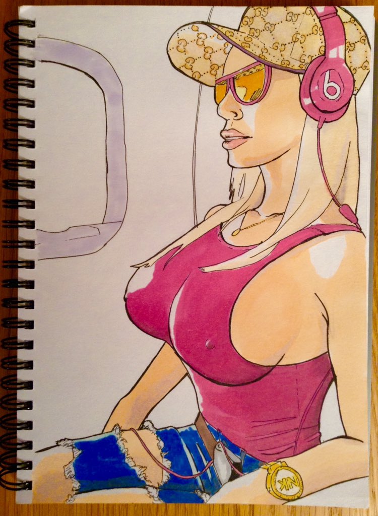 BimboGoddesss's tweet photo. Done a quick sketch of @daniellachavez would love to be sat by her on a plane. #stunningalways https://t.co/j90KqSAYwj