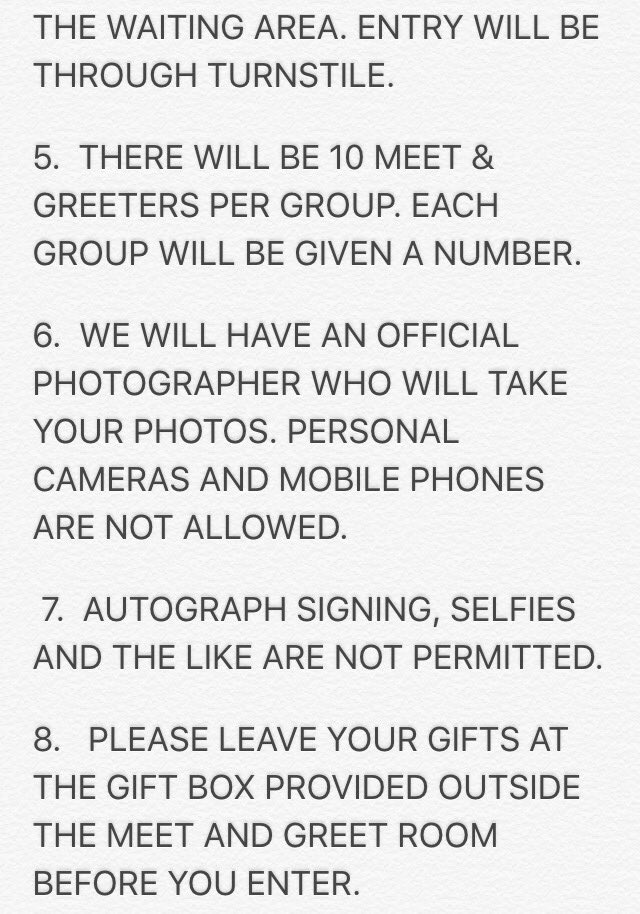 livenationph's tweet photo. #3LOGYINMANILA M&G Procedure + Guidelines!
Date: January 30, 2016
Venue: Mall of Asia Arena https://t.co/OxwwNw7rIs