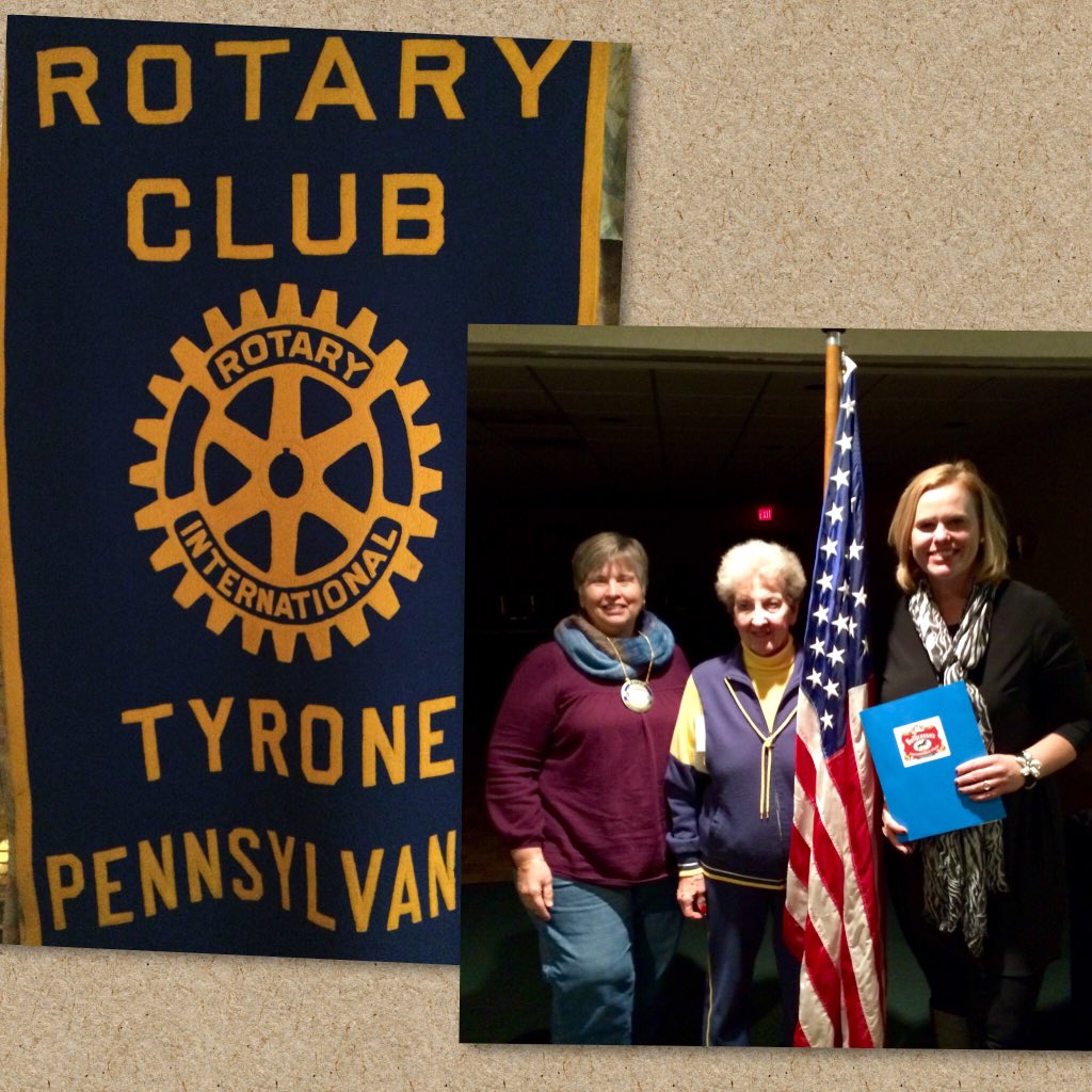 DelGrossosPark's tweet photo. Marketing Director Amy Mearkle was the keynote speaker for the Tyrone Rotary Club. #LagunaSplash2016. https://t.co/GrqcPC1X4C
