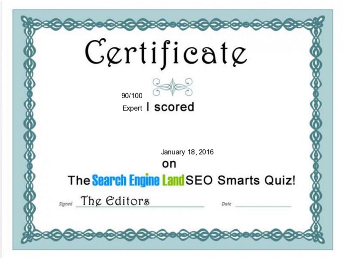 AnoopArmaan's tweet photo. I scored 90/100 on Test Your SEO Smarts w/@SEngineLand & @stonetemple! https://t.co/hxVNycQWr0 #SELQ https://t.co/sNFb7DDKZy