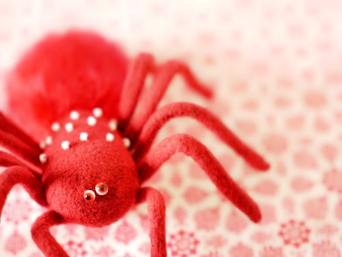 澤田クマ制作所 𓃰 赤い蜘蛛さん 赤いグラスアイが可愛いので口をつけるのが勿体なくてつけませんでした お尻は赤のストレートモヘア T Co 5bk5syoroy