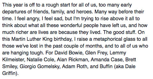 dinaregine's tweet photo. 4 #Bowie, #GlenFrey, #Lemmy, #Natalie, #AlanRickman, #Amanda, #Brett, #GiorgioGomelsky, #AdamRoth,#Buffin https://t.co/r2N8Ey6gaX