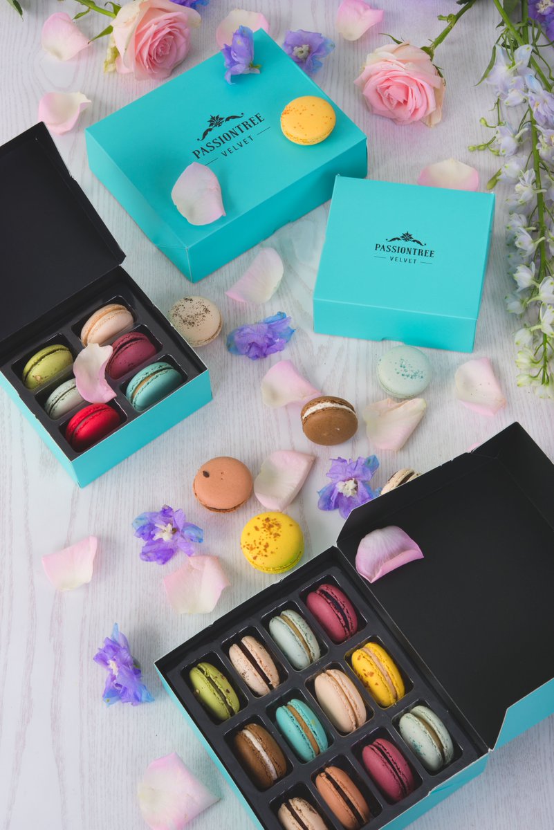 PTVelvet's tweet photo. Last minute gifts? Don't worry, we have you sorted. Boxes of 6 and 12 macarons available in-store. https://t.co/MuCmaLBCU9