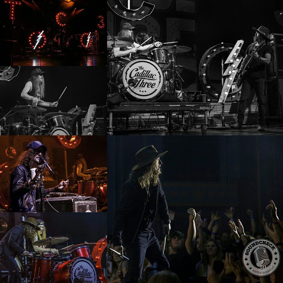 SoundCheckBlg's tweet photo. Lovin' this little collage of images of @thecadillac3 rockin' the @TheDanforthMH #AllAboutTheSouth #RunninRedLights https://t.co/rzTtpXLhfH
