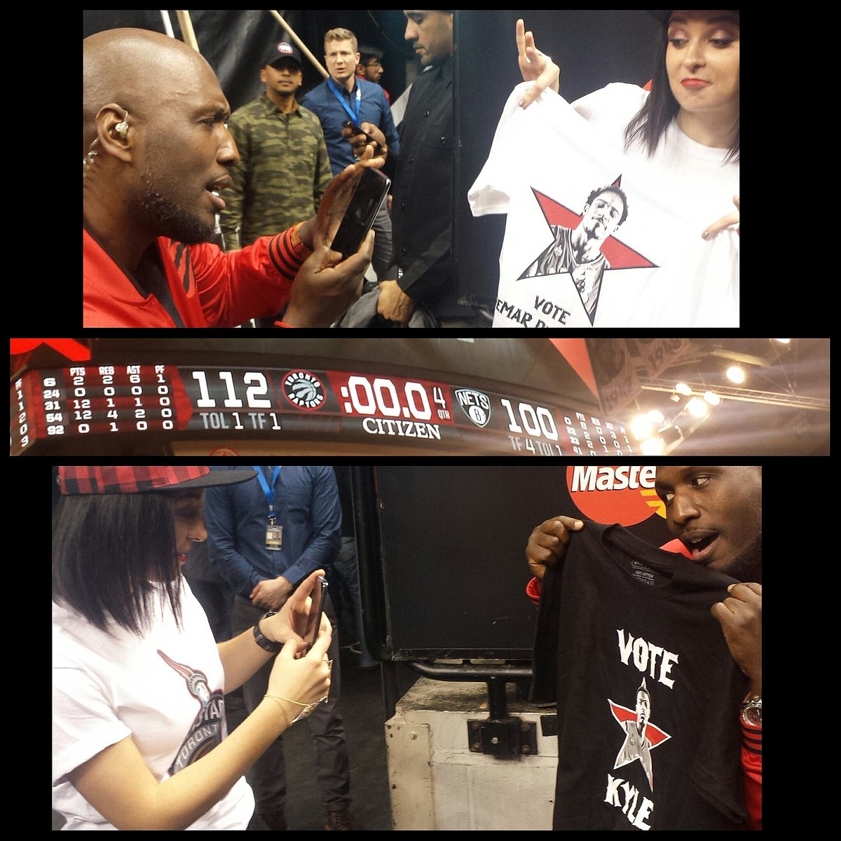 strizzzy's tweet photo. @raptors WIN!112-100
@MatterofKAT @strizzzy showing you got 1 MORE HOUR VOTE
Demar Derozan #nbavote 
#WeTheNorth https://t.co/EXdaY29tD0