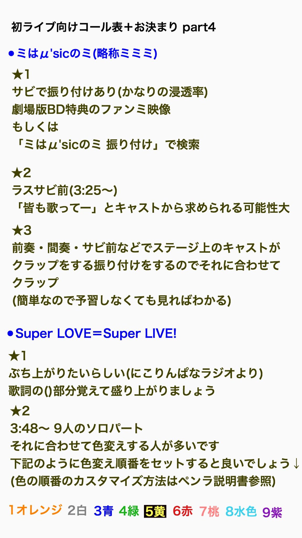 ラブライブ コール表アカウント 簡易コール表 ラブライブ Lovelive コール T Co Jqqcnejzwa ラブライブ コール表アカウント 簡易コール表 ラブライブ Lovelive コール T Co Jqqcnejzwa