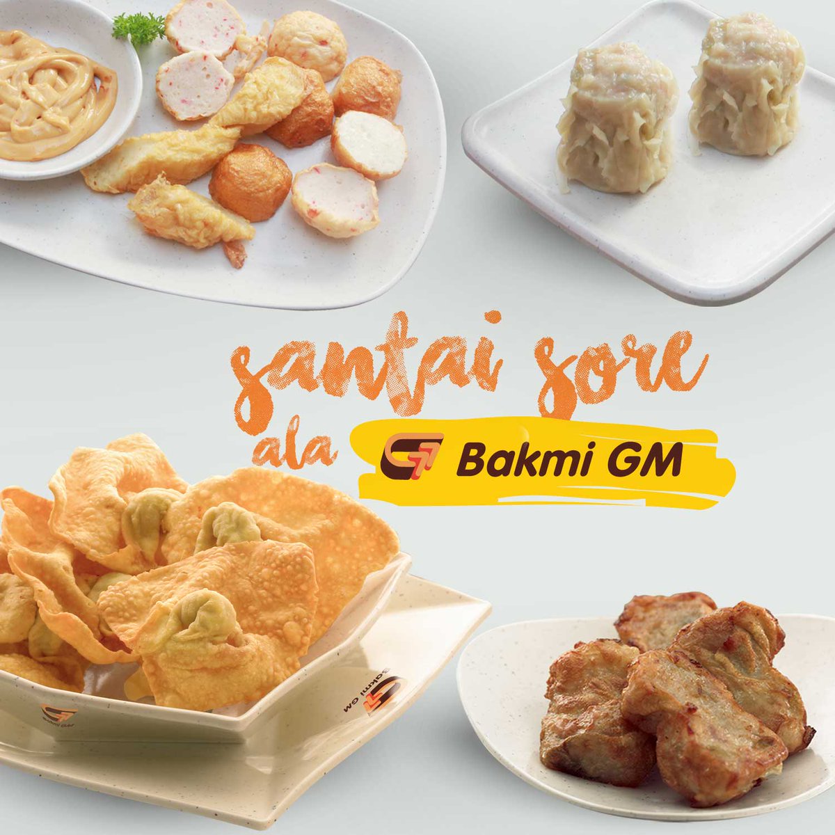 Santai sore di BAKMI GM dengan side dish favorit GMania yuk! Pasti bikin mood bagus lagi setelah lelah kerja. YUK!