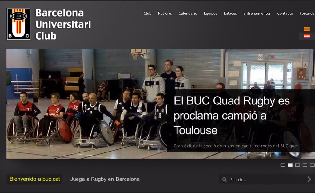 Si te gusta el deporte y eres de BCN práctica el Quad Rugby en <a href="/QRBARCELONA/">BUC Wheelchair Rugby</a> más info en buc.cat/es/