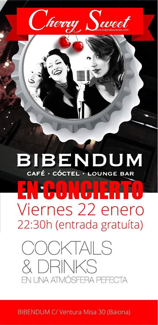 Nos vemos el viernes en el Bibendum (Baiona) a las 22:30 :)