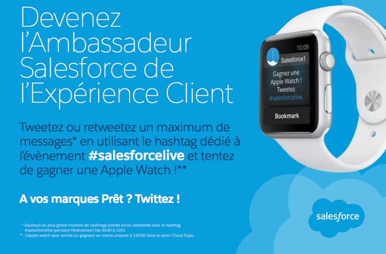 SalesforceFR's tweet image. Bienvenue au Service Cloud Excellence! Participez à notre jeu #salesforcelive et repartez avec une Apple Watch!
