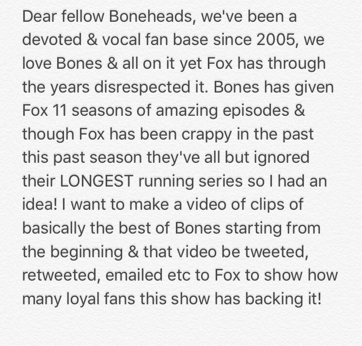 DawnePisces89's tweet photo. #Bones fans please read &amp; RT #Boneheads #BonesFans #BonesSeason11 #BonesFandom https://t.co/28q1wFA8e9