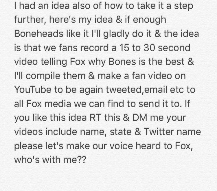 DawnePisces89's tweet photo. #Bones fans please read &amp; RT #Boneheads #BonesFans #BonesSeason11 #BonesFandom https://t.co/28q1wFA8e9