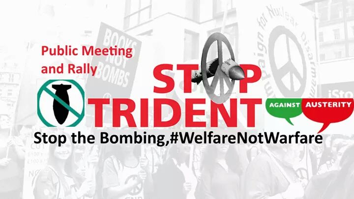 Join us 2nd Feb at 7pm in the Trinity centre, Trinity Road, BS2 0NW #StopTrident #StopTheBombing #WelfareNotWarfare