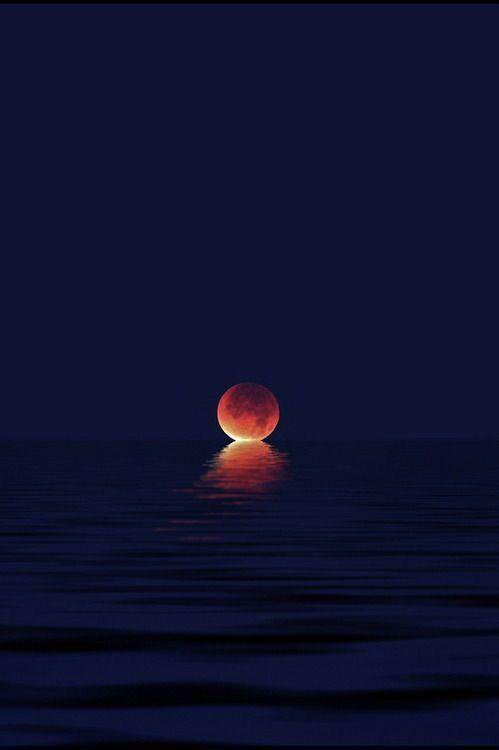 When the moon touches the sea