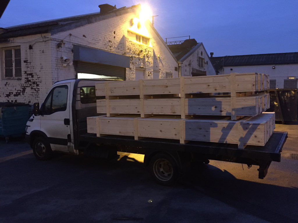 A1Timber's tweet photo. People still in bed and we're ready to make our first delivery 👍🏻 #NoRestForTheWicked #busy #PackingCase https://t.co/rWxffBDhr2