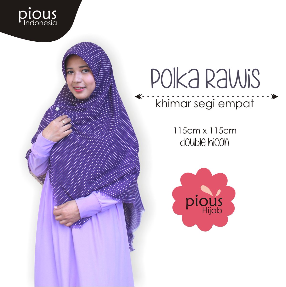 PIOUS_ID's tweet photo. Khimar Polka Rawis by PIOUS Hijab available in 6 colors. Only 39.900 IDR https://t.co/ndHcOAjWme