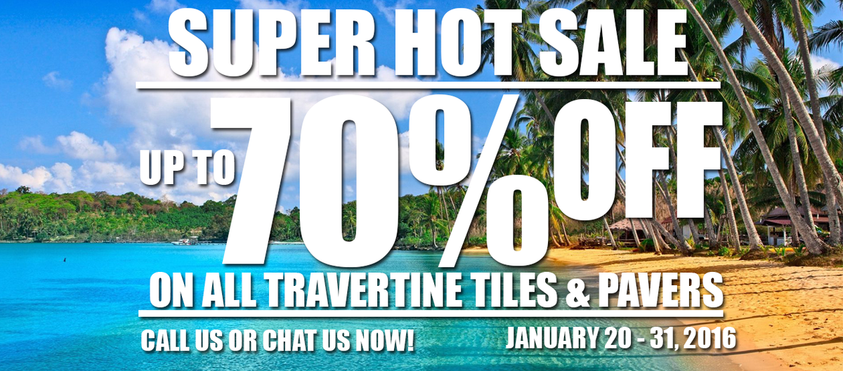 DIY_Builders's tweet photo. #SUPERHOTSALE 
DIYBuilders Offering 70% Off on all Travertine Tiles and Pavers.
Call Us or Chat Us Now! https://t.co/teJzruIya9
