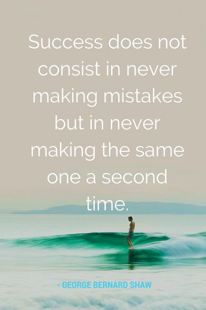 Succesfactor's tweet image. "Success does not consist in never making mistakes, but in never making the same one a second time." #quote #success