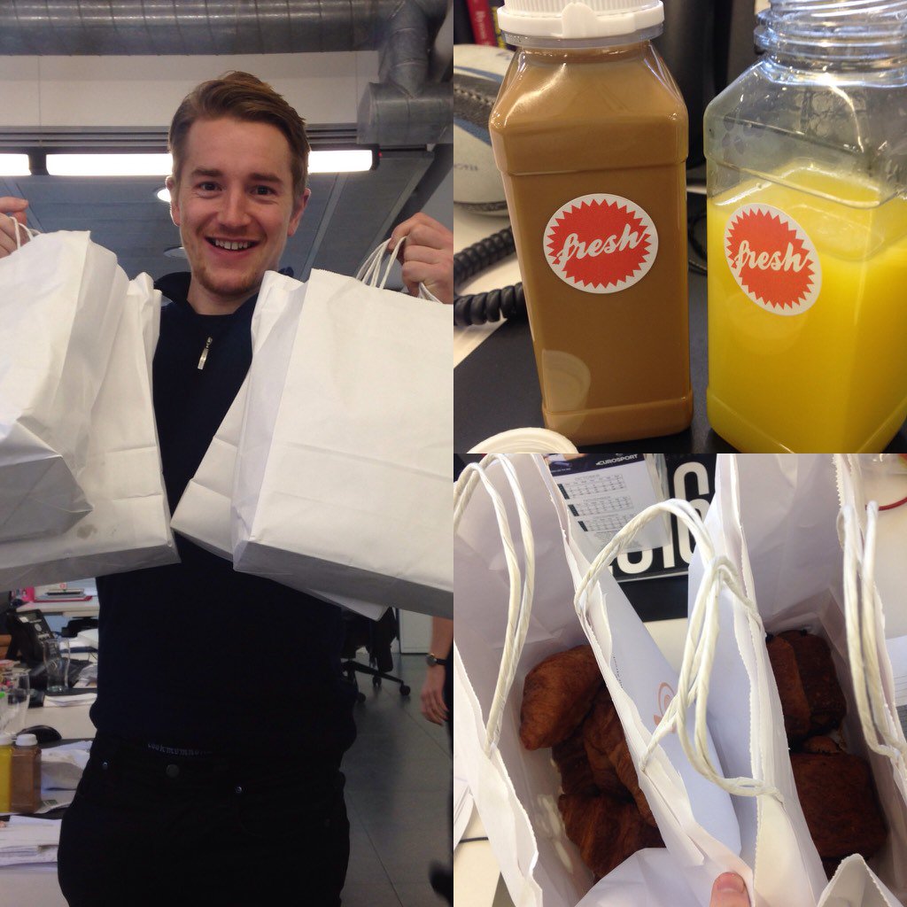DavidScottRoll's tweet photo. @WeAreSolutions thanks for the breakfast. Very happy and full team...now for a nap #somuchbacon #breakfast https://t.co/Px3F9a3PVW