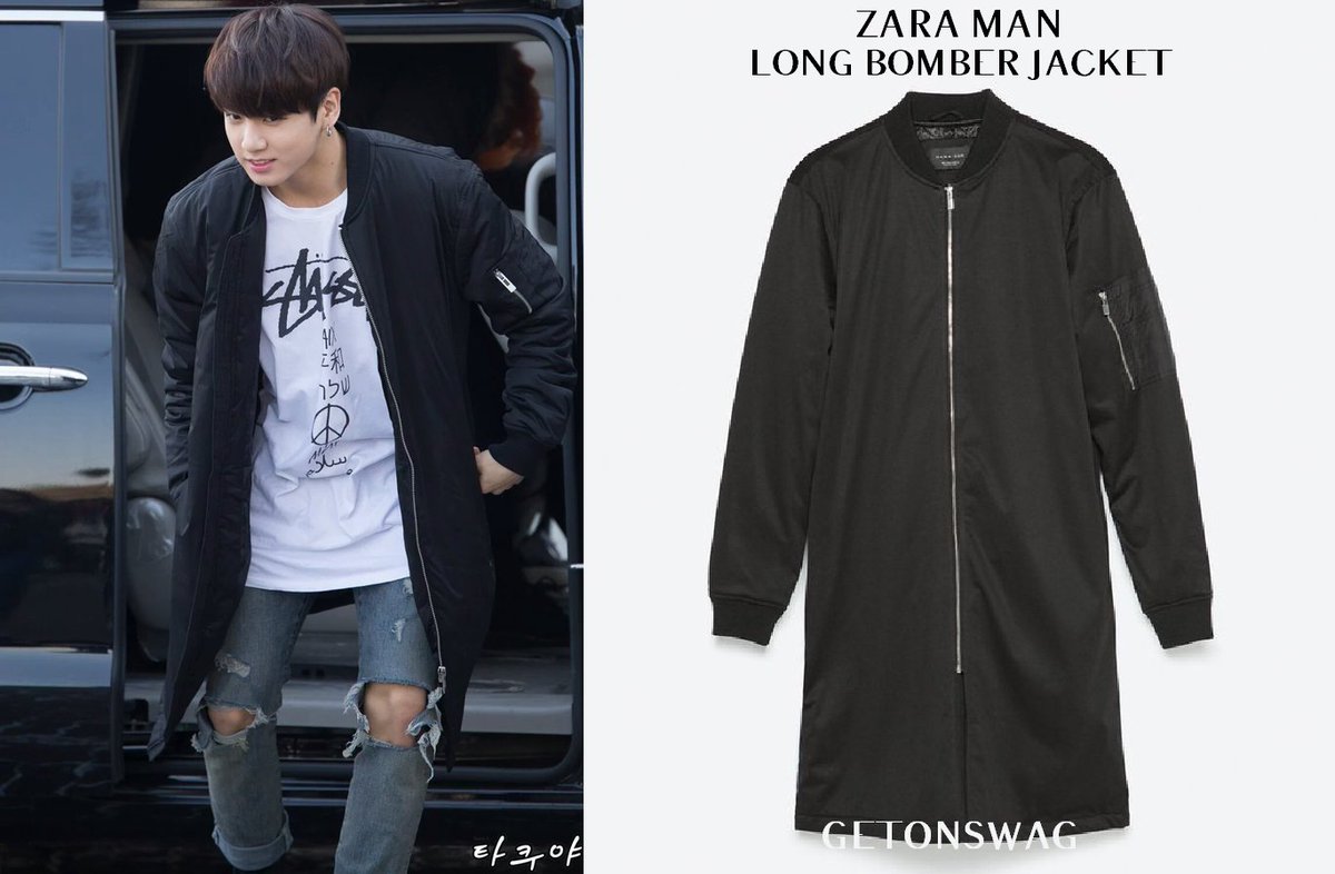 zara long bomber jacket