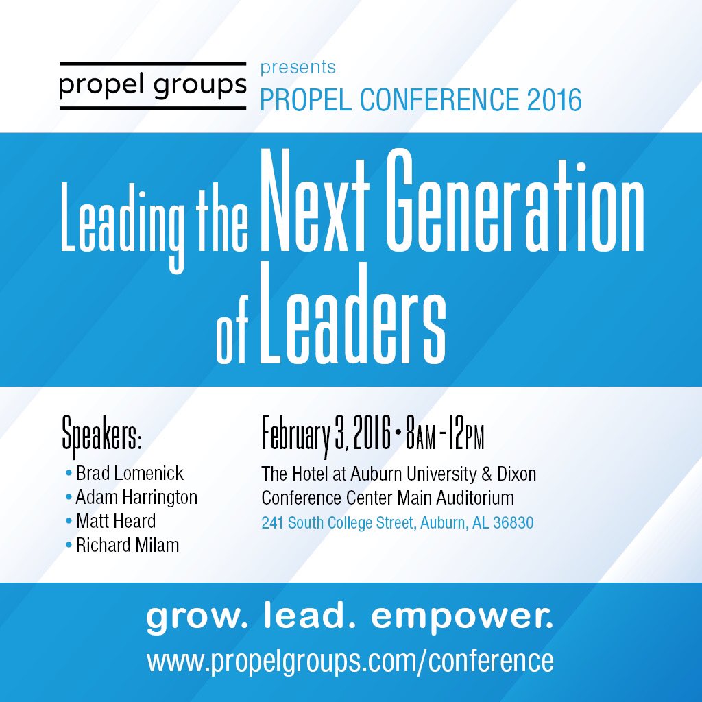 oneilbp's tweet photo. Pumped to have @bradlomenick @adampharrington @mattbheard and @FoxtrotOne speak at #PropelConference2016 on Feb 3rd https://t.co/p2Ww2N85Jf