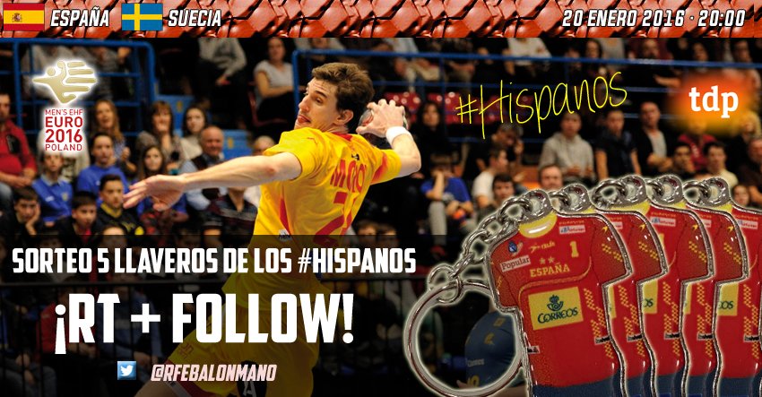 RFEBalonmano's tweet photo. ¿Quieres conseguir un llavero de los #Hispanos? RT + Follow antes del partido ante Suecia en el #ehfeuro2016. https://t.co/6rU7JZnwxV