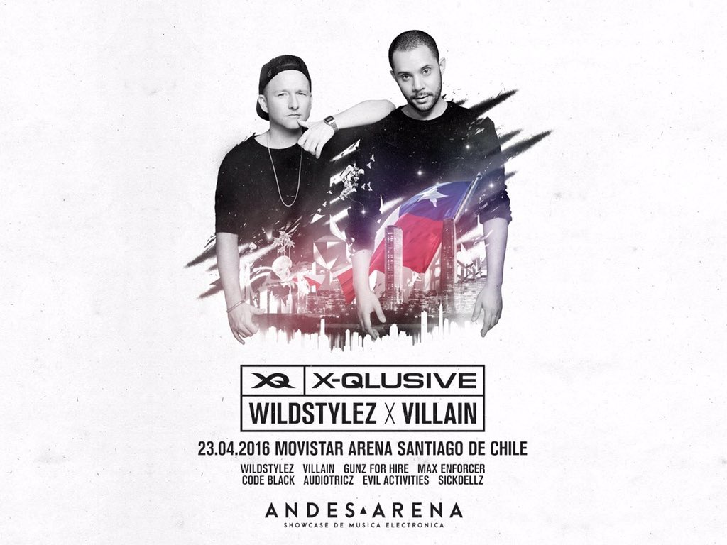 Q-Dance confirma X-Qlusive Wildstylez &amp; Villain más support line up para día sábado de Andes Arena
¡RT! 🙌🏻😱🎉