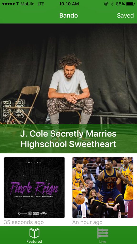 theBandoApp's tweet photo. J. Cole secretly married! Read the full story on Bando: https://t.co/Fr2NLC4oAl