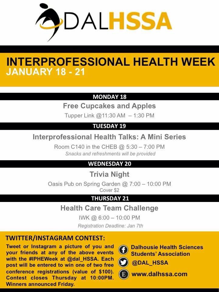 Be sure to check out the amazing events @dal_hssa has planned for #IPHEWeek!