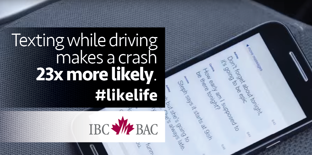 Text messaging while driving can make a crash 23x more likely. #LikeLife, not posts bit.ly/1Q2Qy8i