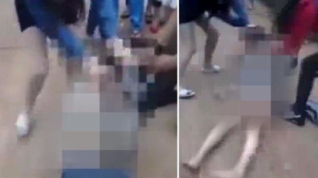 Chinese girl strip and kick