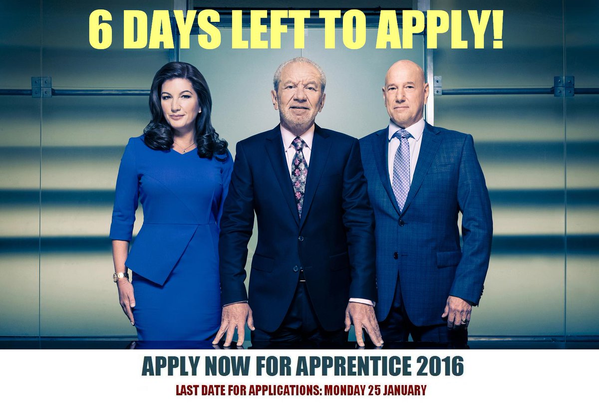 Lord_Sugar's tweet photo. Got what it takes to be my next Apprentice? Get your CV &amp; business plan together and go to https://t.co/qFxfhqGhgy https://t.co/ePoyykgjVS