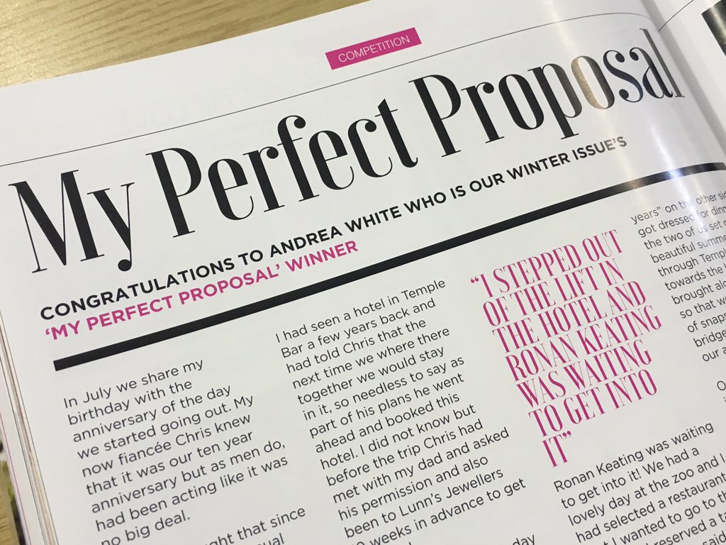UlsterBride's tweet photo. #sneakpeek at our winter issue. Full of latest #bridal trends, ideas and real life wedding romance. ON SALE NOW https://t.co/QvTaQtLJGH