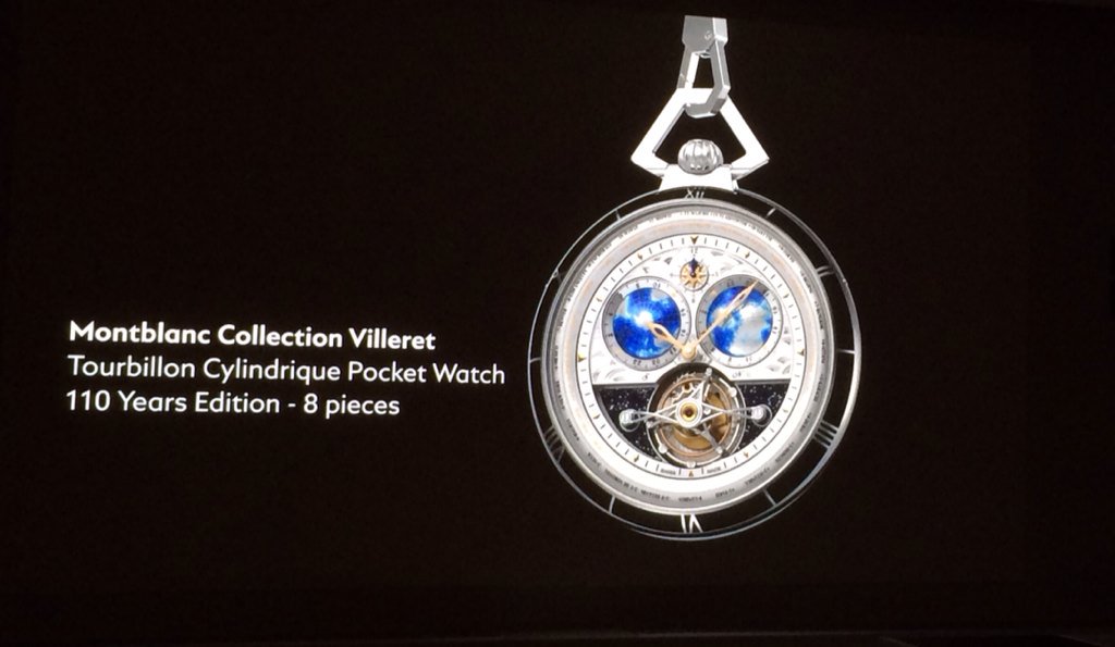 SWRLive's tweet photo. Drawing on @montblanc_world history with the new Villeret Tourbillon Cylindrique pocketwatch #SIHH2016 #SWRdoesSIHH https://t.co/z3He816hlM