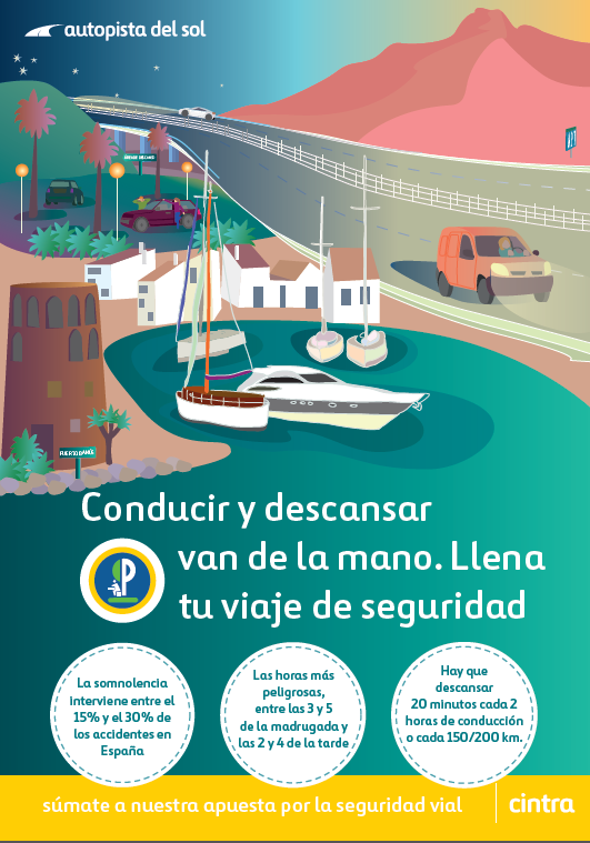 Conducir y descansar van de la mano. Llena tu viaje de seguridad.
Apuesta por la seguridad vial#AusolAutopistaSegura