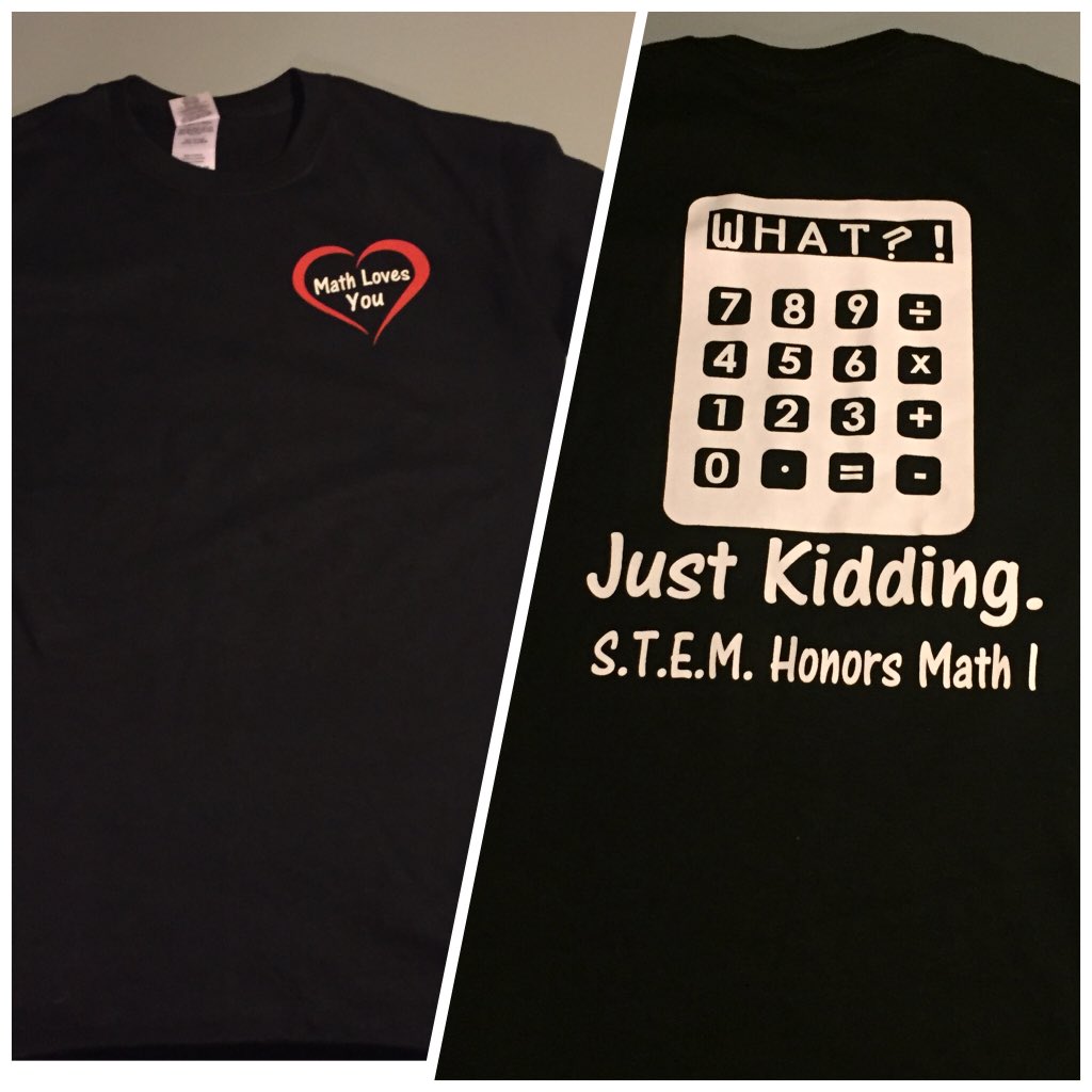 gc_CAMiller's tweet photo. My 4th pd students made t-shirts to wear today of my favorite sayings for their Math I EOC! I will miss this group! https://t.co/dl0nCfpkQY
