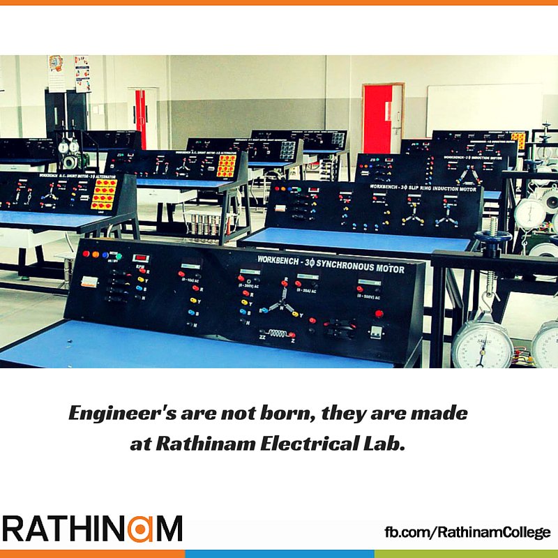 RTZIndia's tweet photo. Engineer's are nor born, they are made at Rathinam Electrical Lab. https://t.co/762aGVduGD
