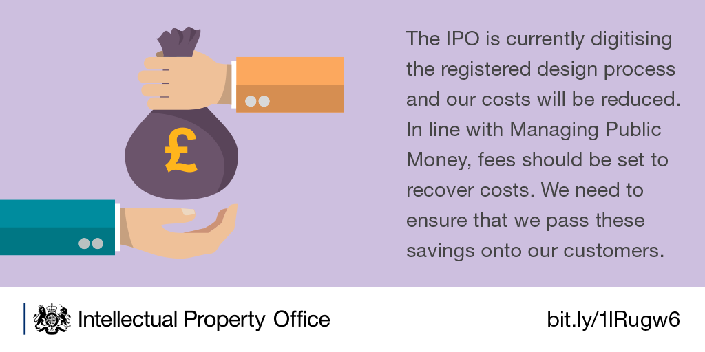 The_IPO's tweet photo. We want to save #designers money. What do you think of proposed reg’d #IPODesign fees? https://t.co/TSgOZwYA4k https://t.co/vAok8NZoMJ