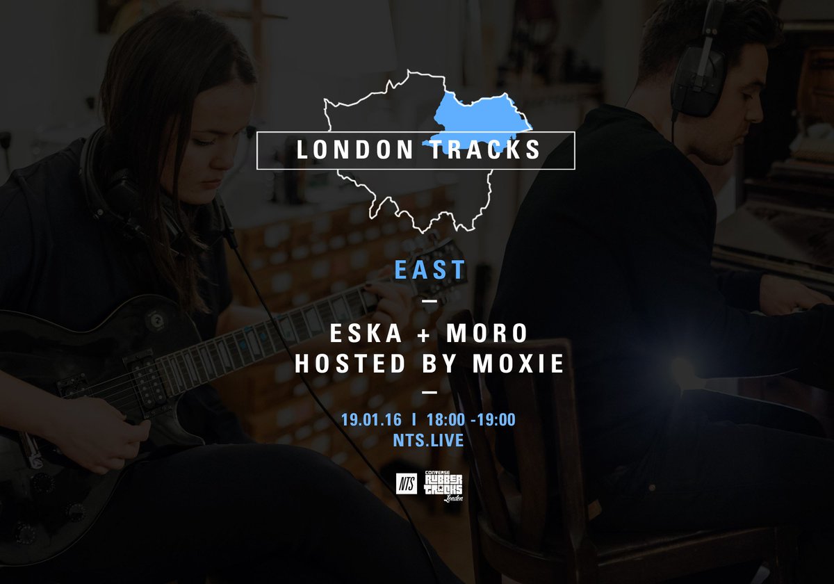 Our third <a href="/rubbertracks/">Rubber Tracks</a> show is tonight, focusing on East London w/ <a href="/ESKAonline/">E S K A</a> and <a href="/morothings/">Moro</a>, hosted by <a href="/DJMoxie/">DJ Moxie</a>
